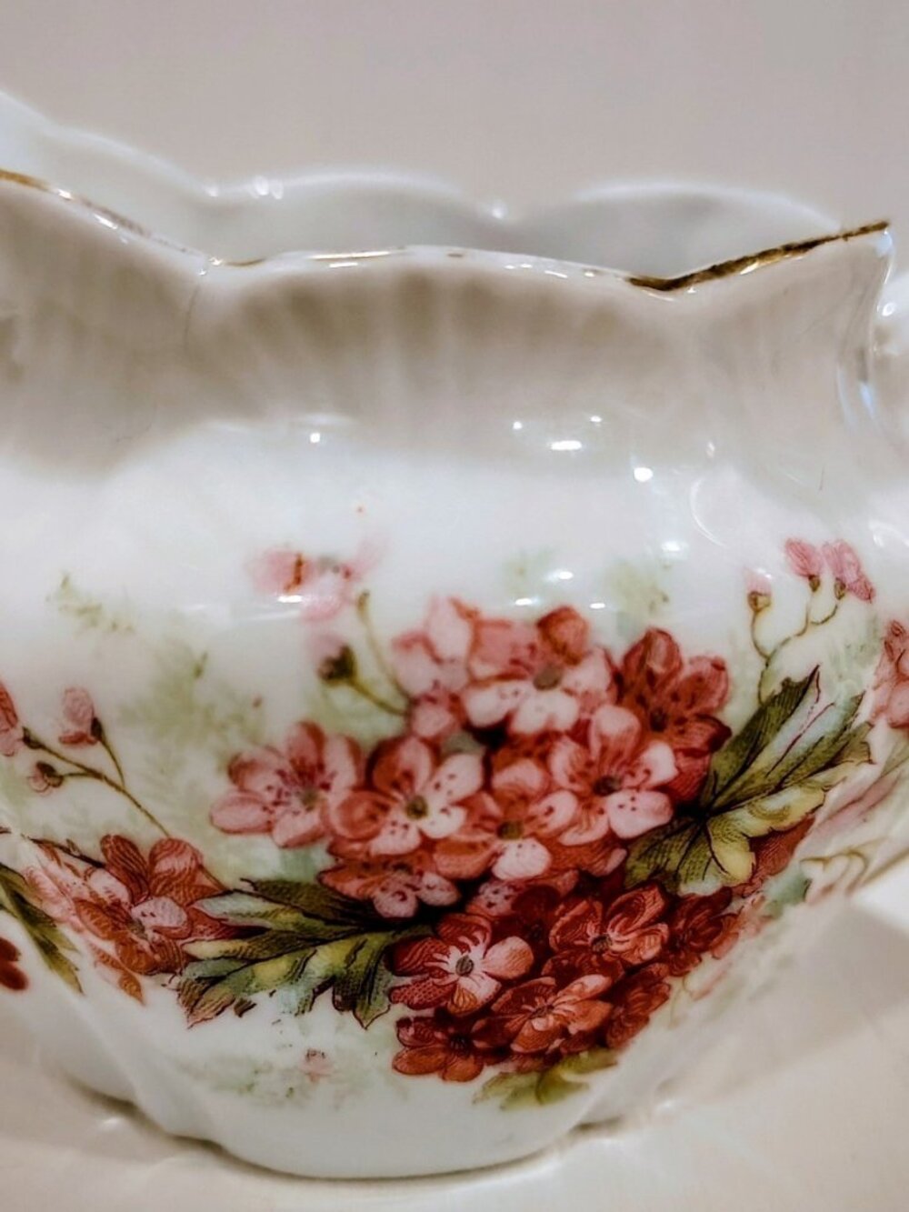 Vintage Victoria Carlsbad Austria Hand painted Porcelain Creamer EUC